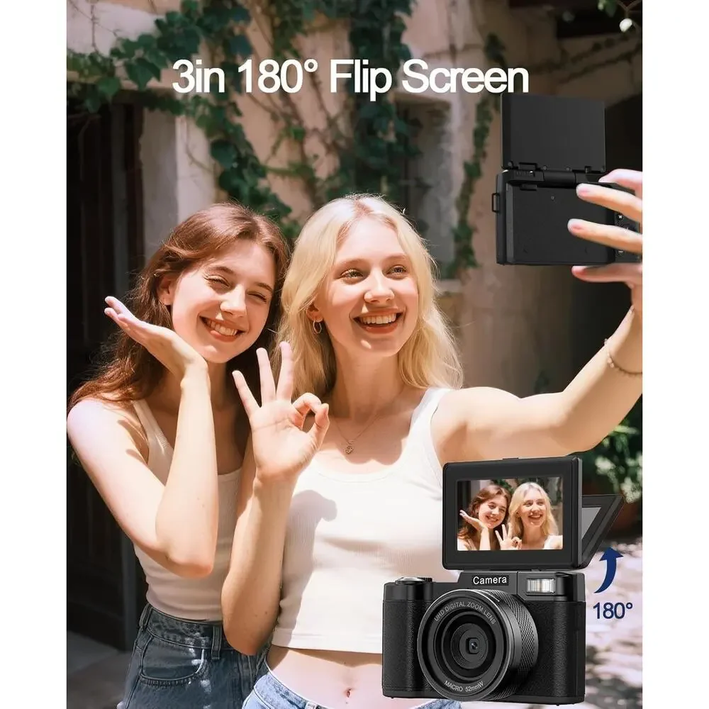 Digital Camera, 5K 64MP Cameras for Photography with WiFi, 64GB Card & Autofocus